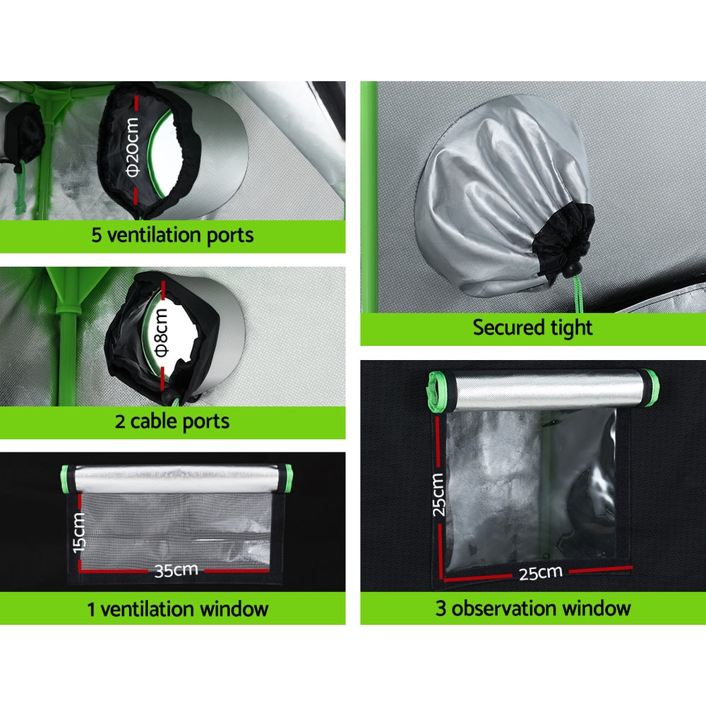 Greenfingers Grow Tent Kits Hydroponics Indoor Grow System DIY 120X60X180/210CM-Home & Garden > Green Houses-PEROZ Accessories
