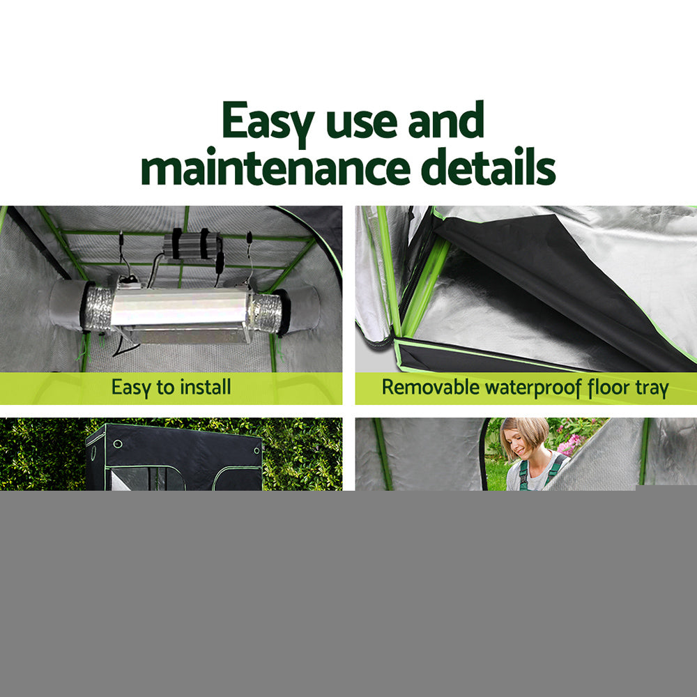 Greenfingers Grow Tent 2200W LED Grow Light Hydroponic Kit System 2.4x1.2x2M-Home & Garden > Green Houses-PEROZ Accessories