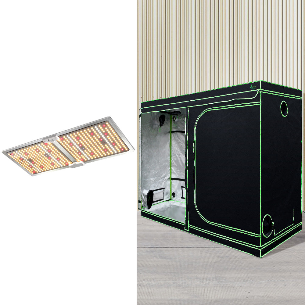 Greenfingers Grow Tent 2200W LED Grow Light Hydroponic Kit System 2.4x1.2x2M-Home & Garden > Green Houses-PEROZ Accessories