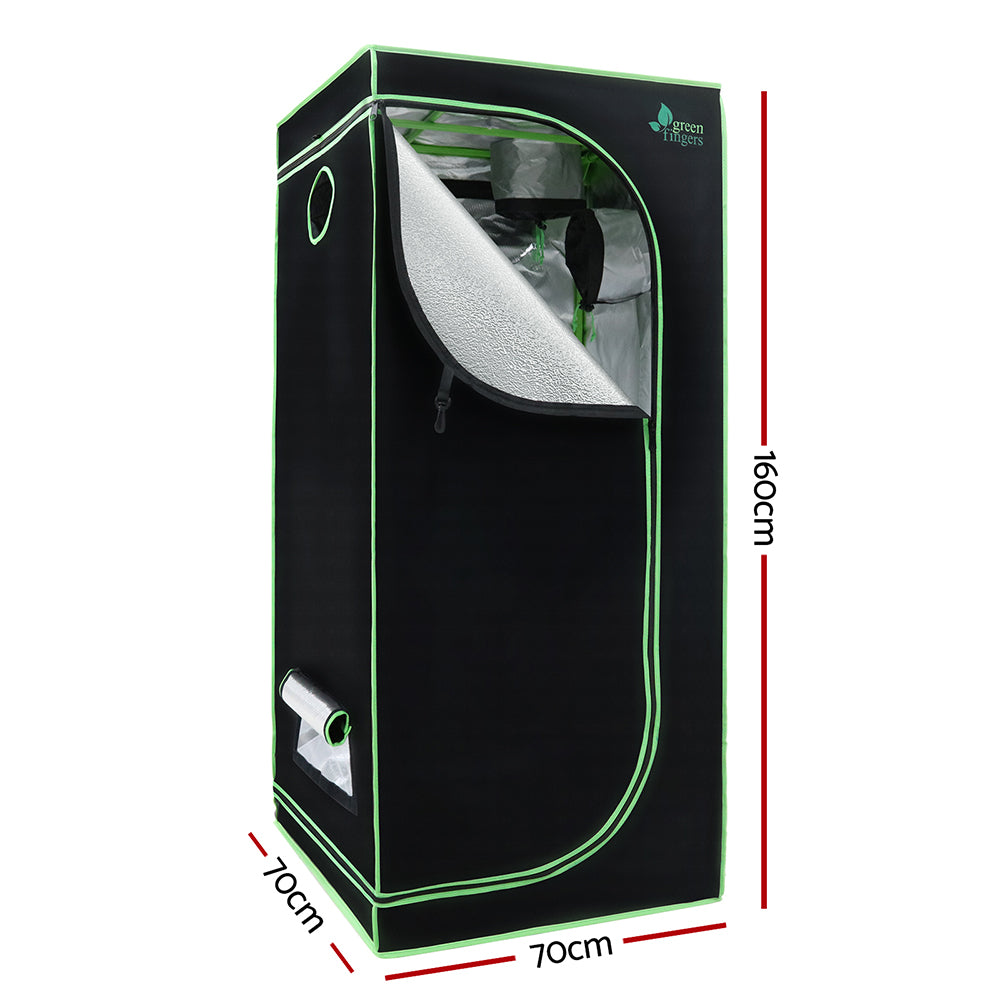 Greenfingers Grow Tent Kits 1680D Oxford 0.7MX0.7MX1.6M Hydroponics Grow System-Home & Garden > Green Houses-PEROZ Accessories