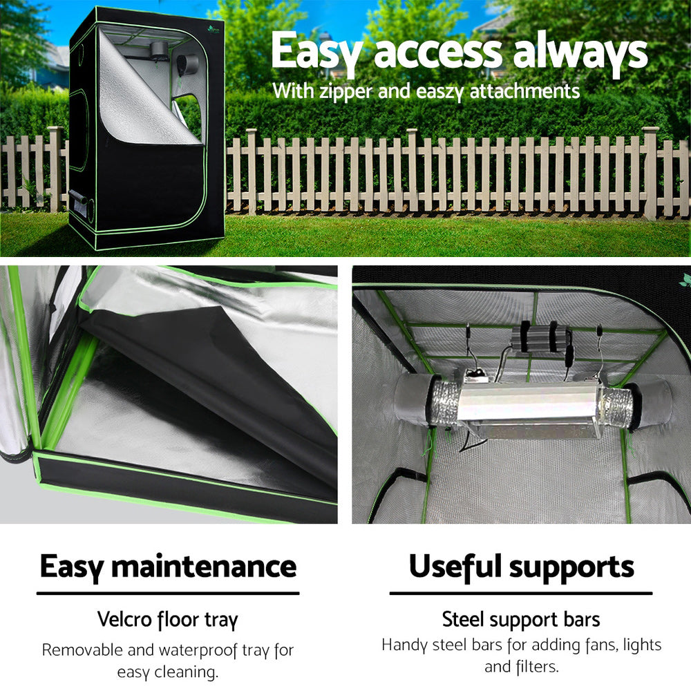 Greenfingers Grow Tent Kits 1680D Oxford 0.9MX0.9MX1.8M Hydroponics Grow System-Home & Garden > Green Houses-PEROZ Accessories