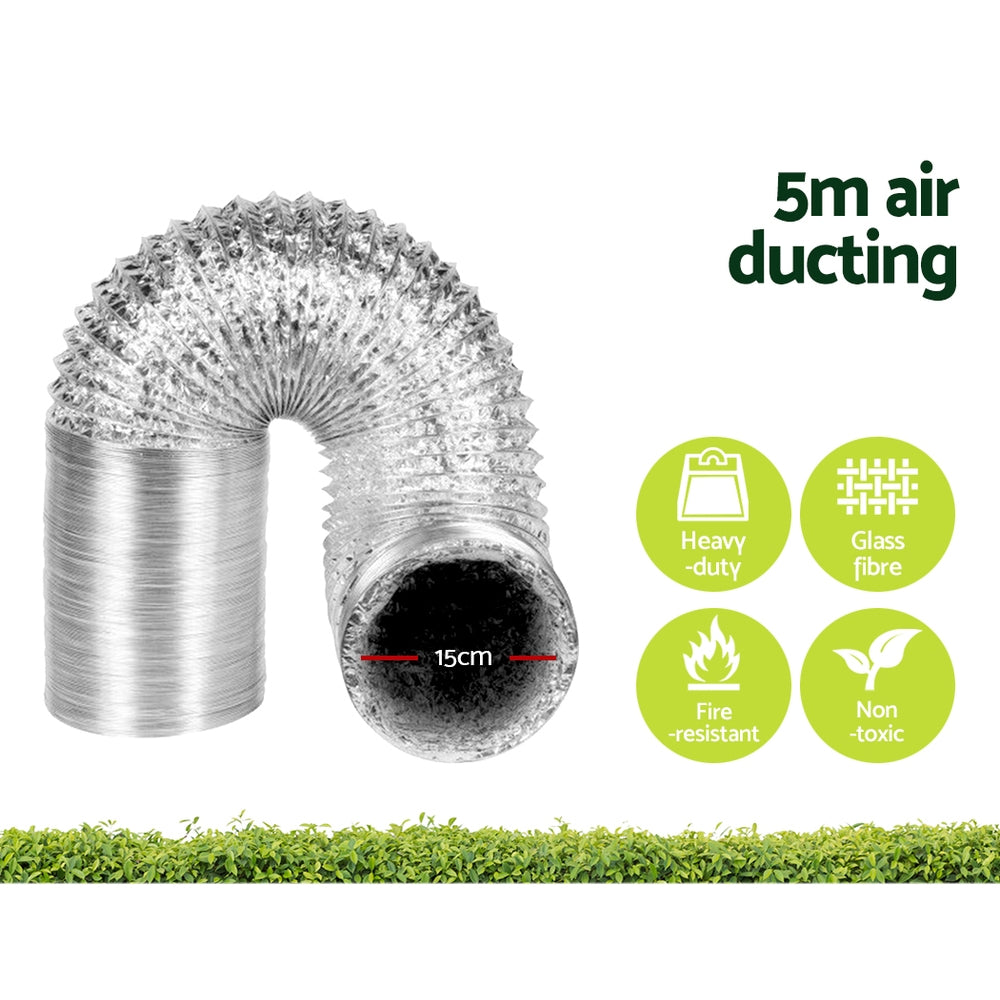Greenfingers Grow Tent 2000W LED Grow Light 120X120X200cm Mylar 6" Ventilation-Home & Garden > Green Houses-PEROZ Accessories