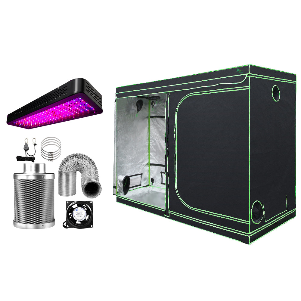 Greenfingers Grow Tent 2000W LED Grow Light 280X140X200cm Mylar 6" Ventilation-Home & Garden > Green Houses-PEROZ Accessories
