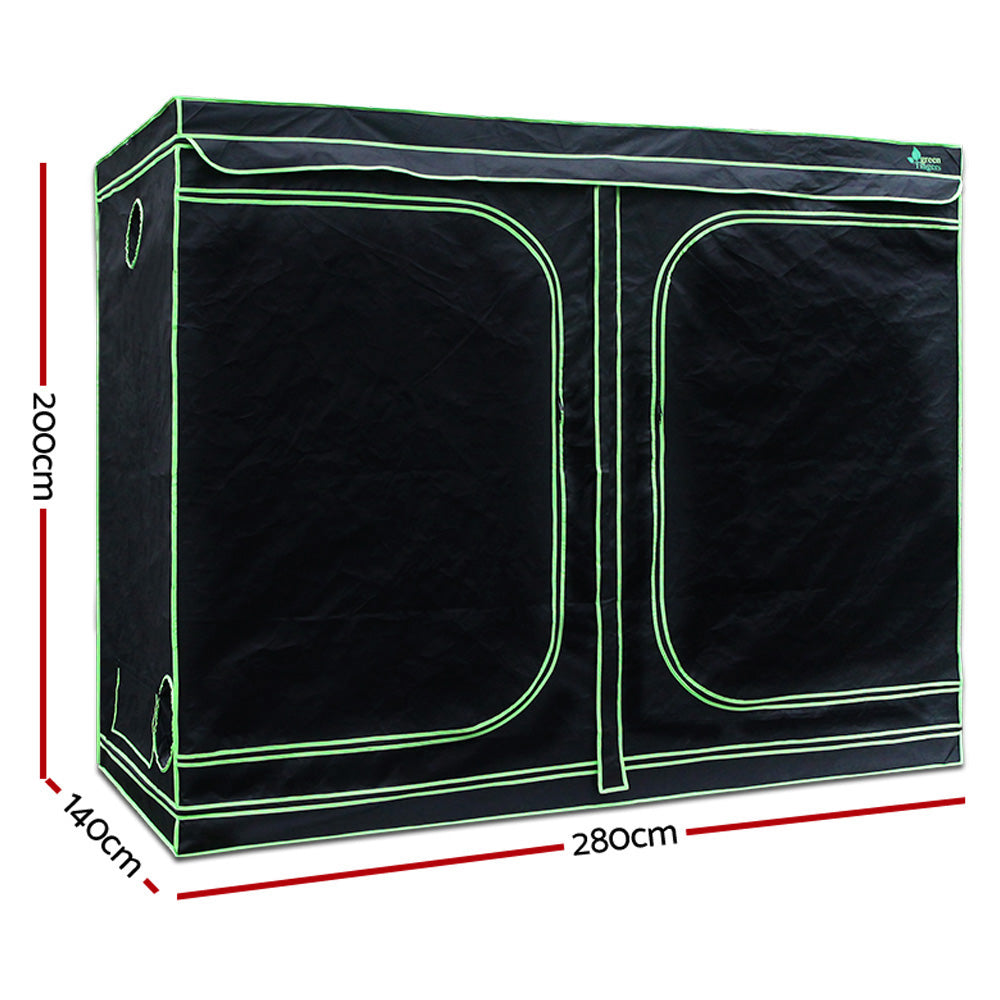 Greenfingers Grow Tent 2000W LED Grow Light 280X140X200cm Mylar 6" Ventilation-Home & Garden > Green Houses-PEROZ Accessories