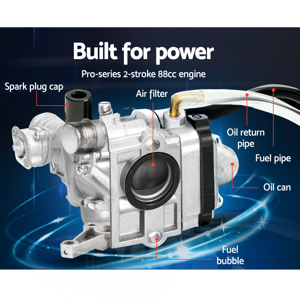 Giantz 88CC Petrol Garden Cultivator Tiller Rotary Hoe 4 Tine Rototiller-Home & Garden > Garden Tools-PEROZ Accessories