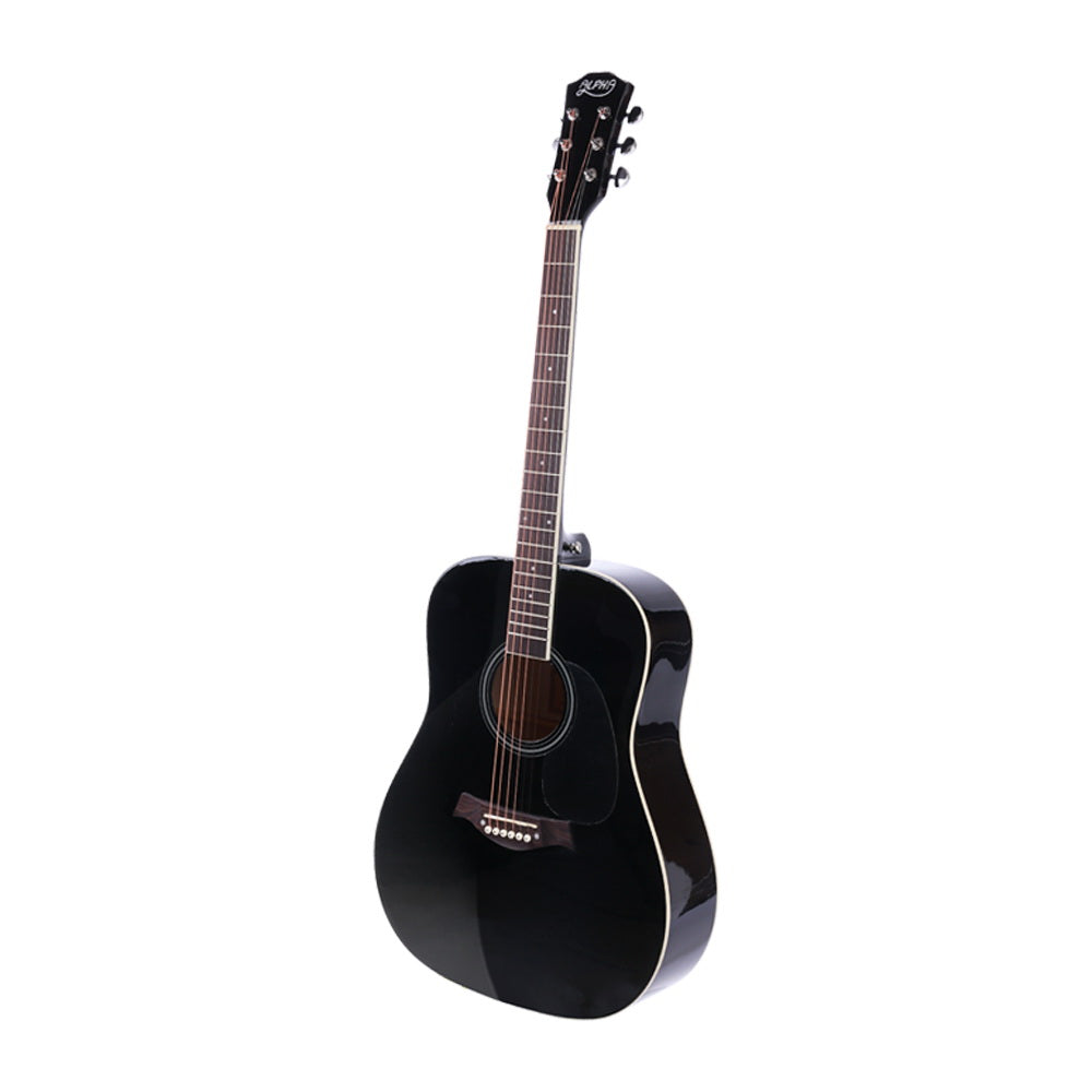 ALPHA 41 Inch Wooden Acoustic Guitar Black-Audio & Video > Musical Instrument & Accessories-PEROZ Accessories