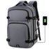 Anypack Backpack Grey Large 15.6 inch Laptop Luggage Rucksack Waterproof Bag Pack USB Charging Travel Camera Student Bag-Backpacks-PEROZ Accessories