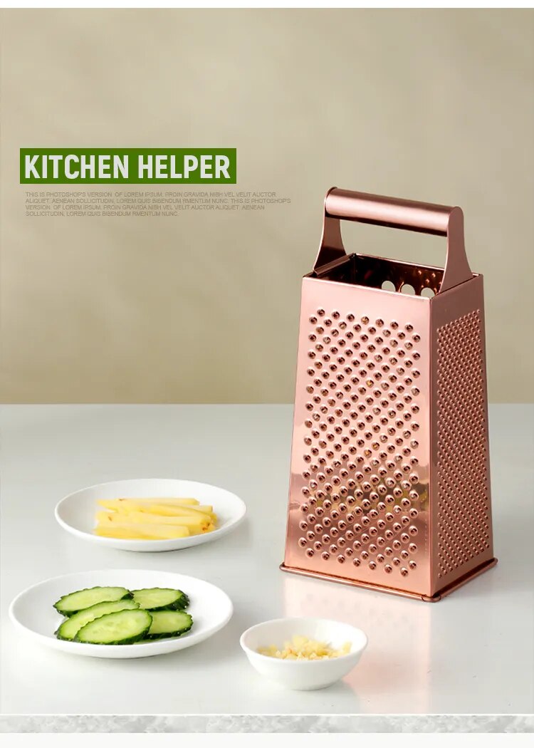 Anygleam Rose Gold Stainless Steel 1Pc Multi-Slicer for Buffet and Restaurant Kitchenware-Kitchen Tools & Utensils-PEROZ Accessories