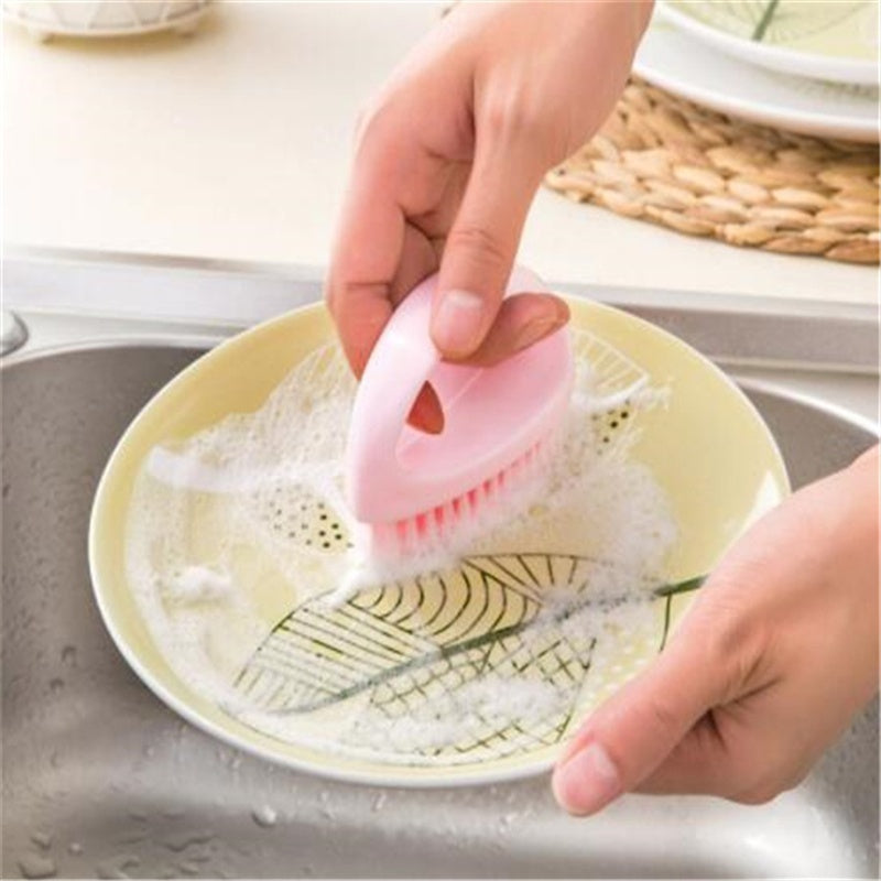 Anyhouz Laundry Brush Purple Multi-Functional Cleaning Washing Flexible Scrub for Bathroom or Kitchen-Bathroom and Toilet Accessories-PEROZ Accessories