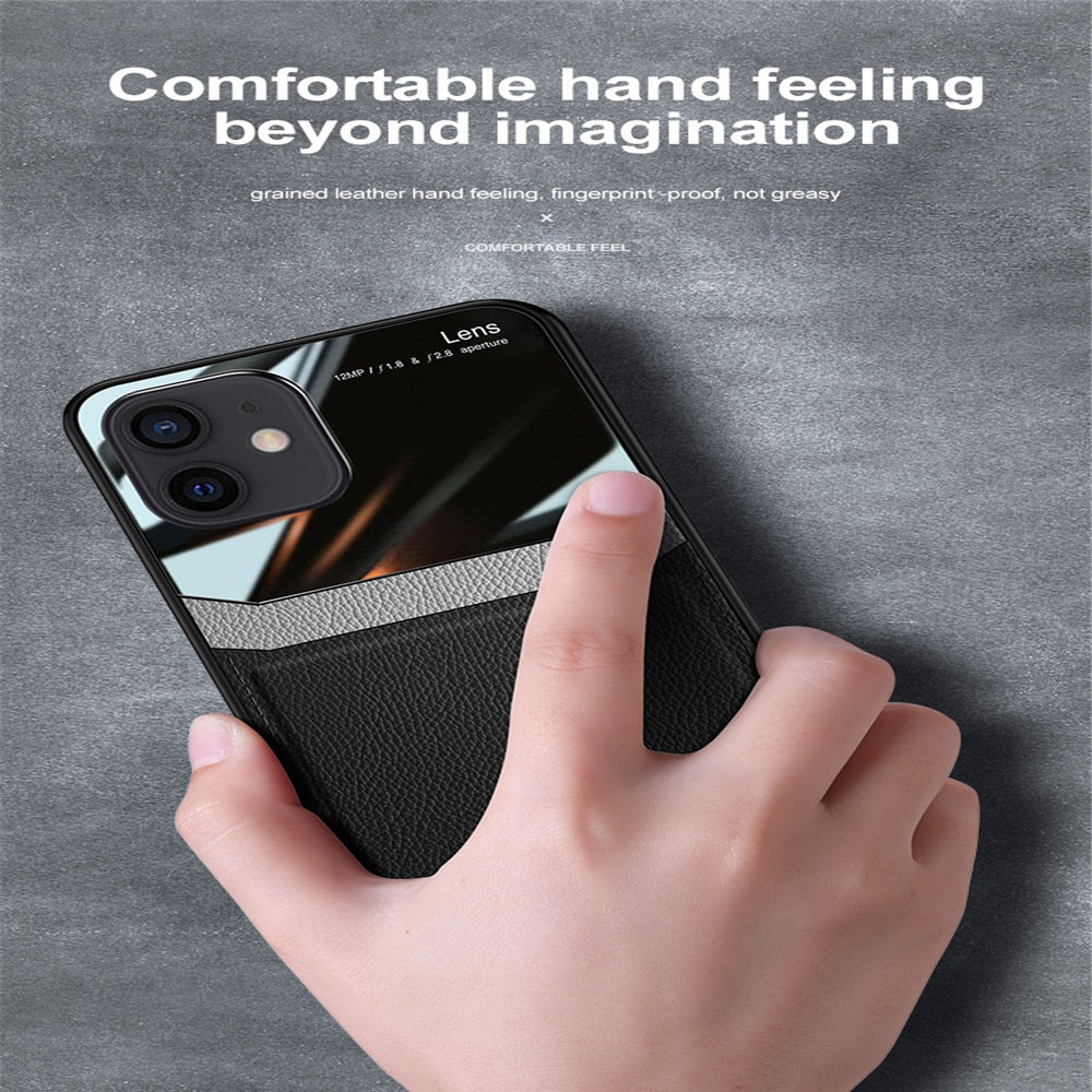 Anymob iPhone Blue Anti-drop Pattern Phone Case Leather Back Cover-Mobile Phone Cases-PEROZ Accessories