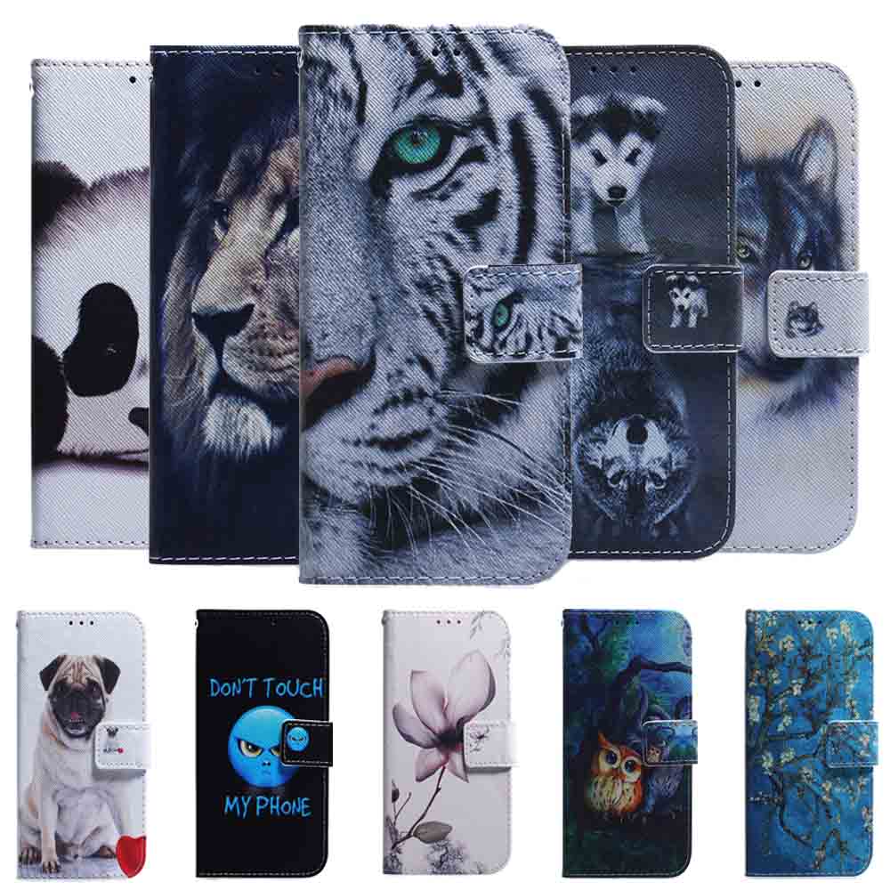 Anymob iPhone Case Black Wolf Magnetic Flip Leather Animal painting Card slot Wallet Book Style Phone Cover-Mobile Phone Cases-PEROZ Accessories
