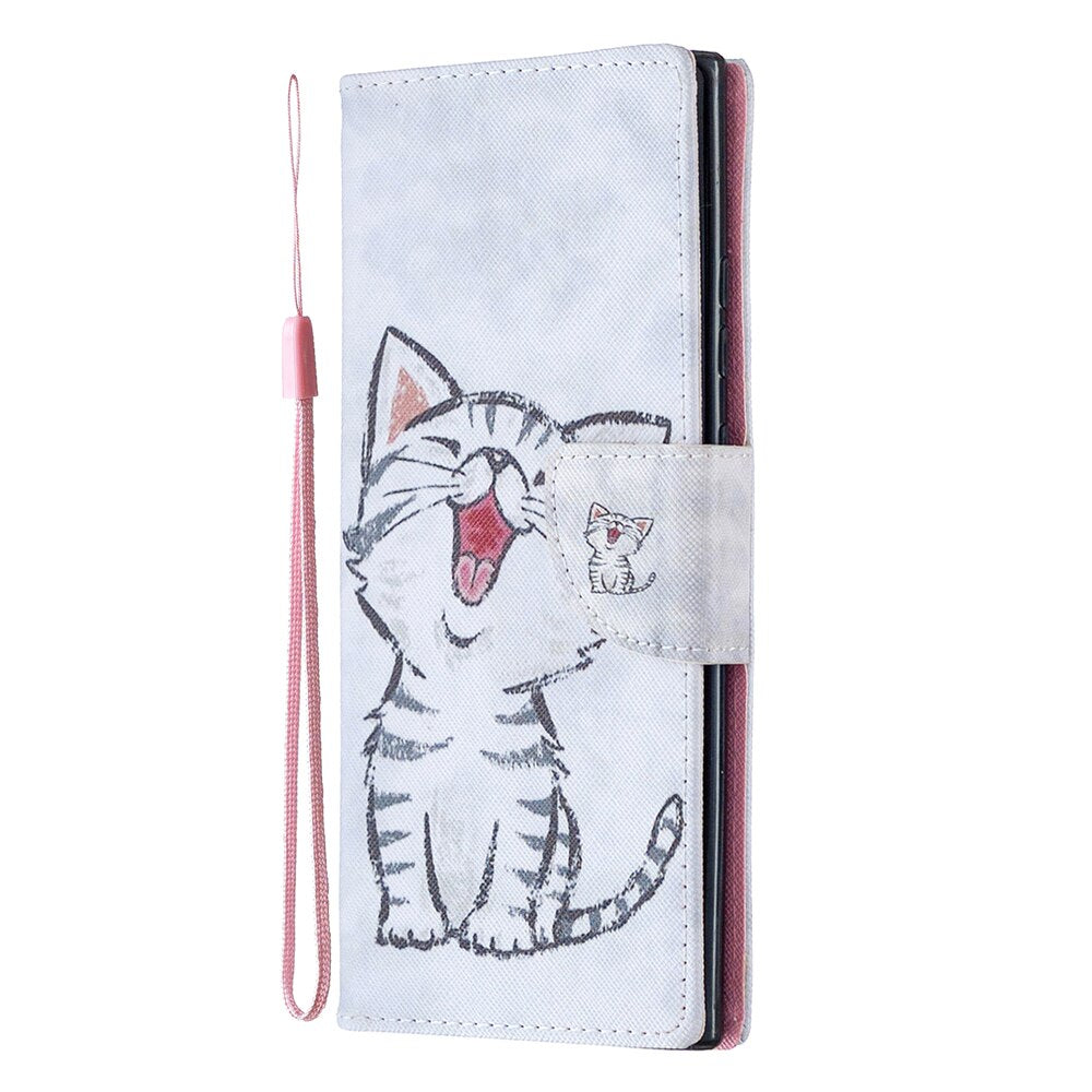 Anymob Samsung Case Multicolor Feather Design Flip Leather Wallet Phone Cover Protection-Mobile Phone Cases-PEROZ Accessories