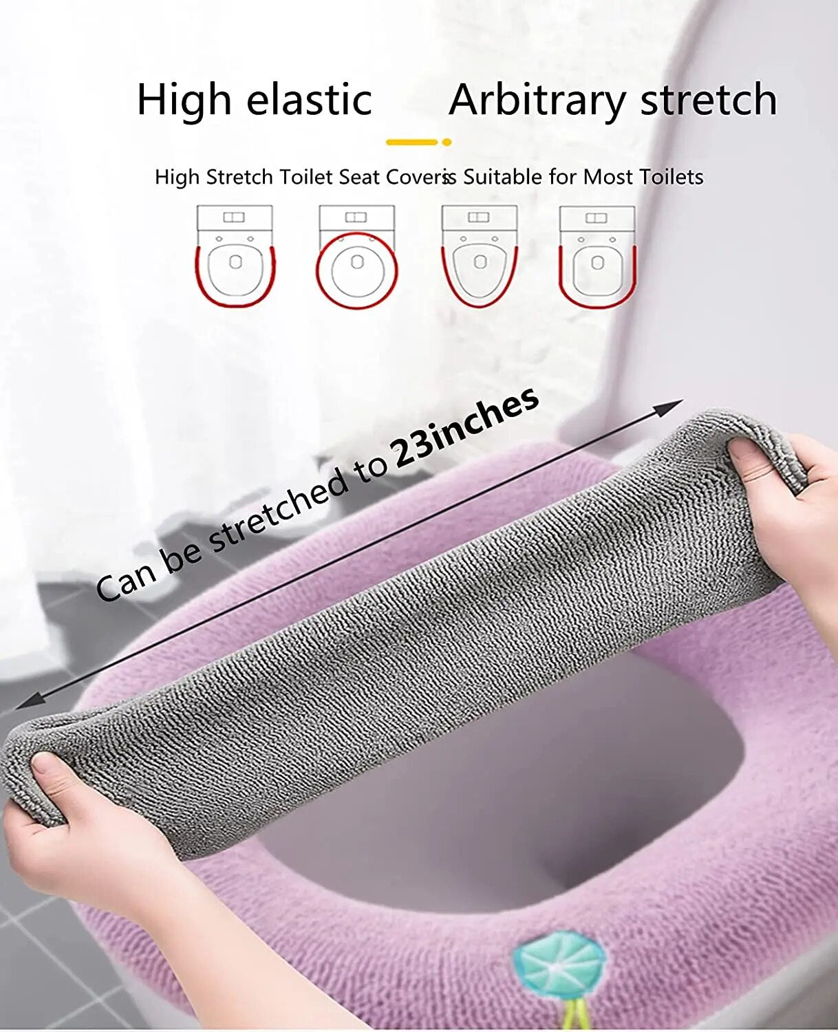 Anyhouz Toilet Seat A Blue Washable Soft Mat Pad Cushion O-shape Seat Bidet Toilet Cover Accessories-Toilet Seat Cover-PEROZ Accessories