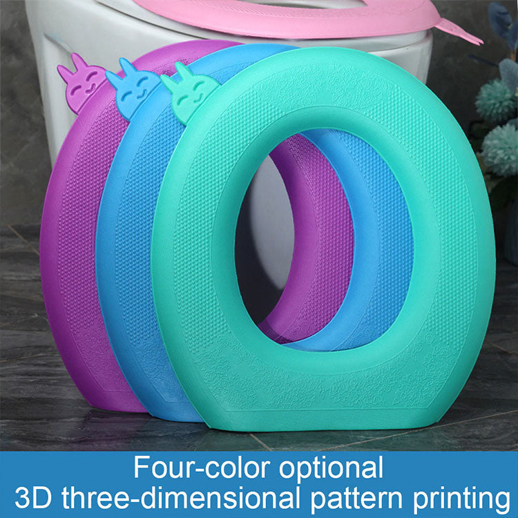Anyhouz Toilet Seat Cover Purple Washable Mat Pad Cushion O-shape Toilet Seat Toilet Accessories-Toilet Seat Cover-PEROZ Accessories
