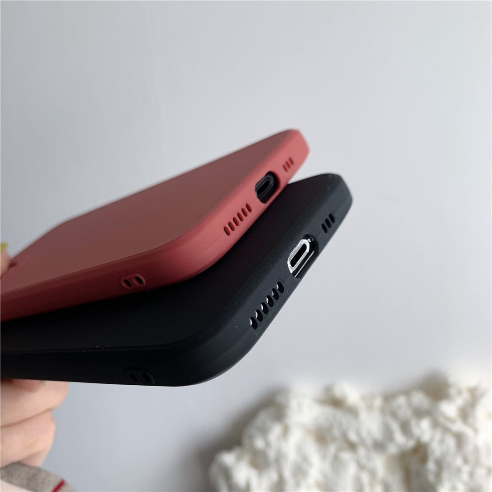 Anymob iPhone Maroon Soft Silicone Phone Cases Candy Colors TPU Back Cover-Mobile Phone Cases-PEROZ Accessories