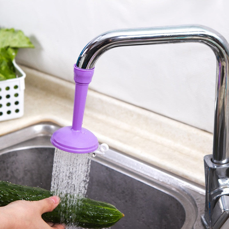 Anyhouz Water Tap Extension Swivel Long Pink High Elastic Sink Kitchen Bathroom Accessories Faucet Water Extender-Bathroom and Toilet Accessories-PEROZ Accessories