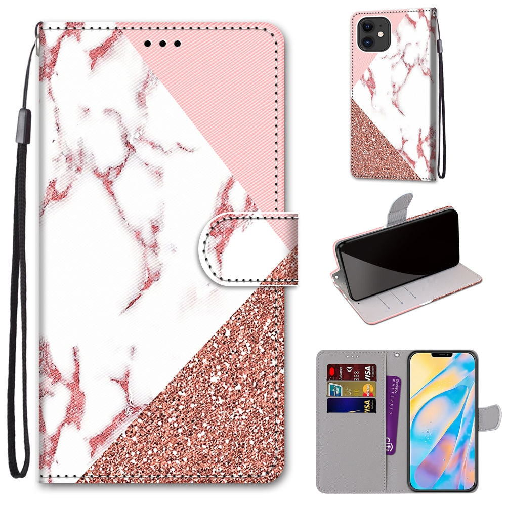 Anymob iPhone Case Northern Lights Color Lovely Cartoon Cat Phone Bag Flip Wallet Leather Protection Cover-Mobile Phone Cases-PEROZ Accessories