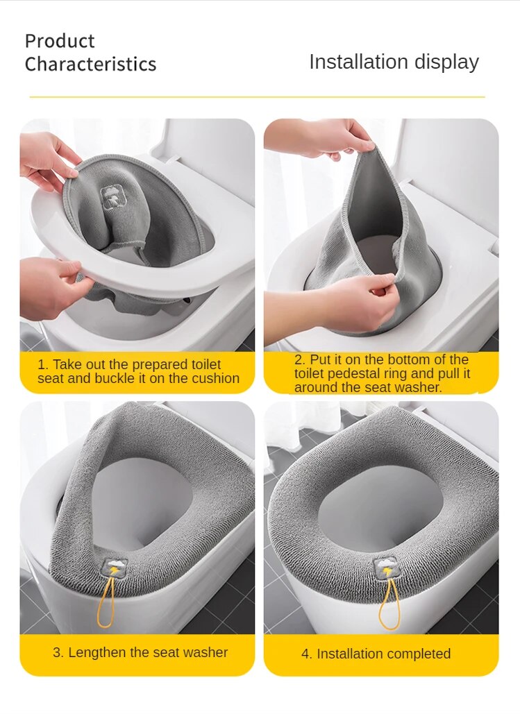 Anyhouz Toilet Seat A Green Washable Soft Mat Pad Cushion O-shape Seat Bidet Toilet Cover Accessories-Toilet Seat Cover-PEROZ Accessories