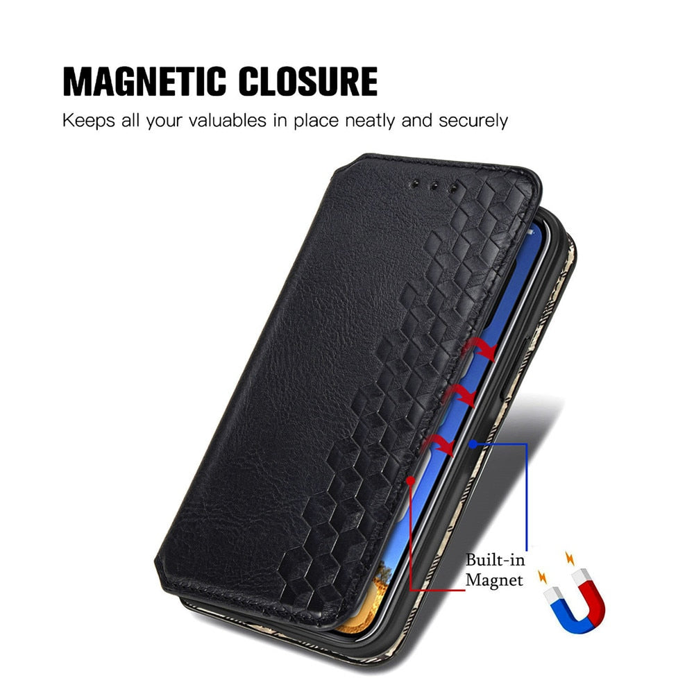 Anymob IPhone Silver Fashion Flip Phone Leather Cases Wallet Book Style Cover-Mobile Phone Cases-PEROZ Accessories