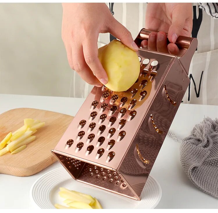 Anygleam Rose Gold Stainless Steel 1Pc Multi-Slicer for Buffet and Restaurant Kitchenware-Kitchen Tools & Utensils-PEROZ Accessories