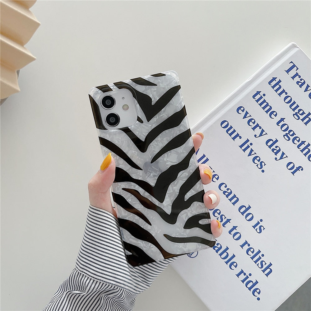 Anymob iPhone Dalmatian Silicone Pattern Phone Cases With Square Cover-Mobile Phone Cases-PEROZ Accessories