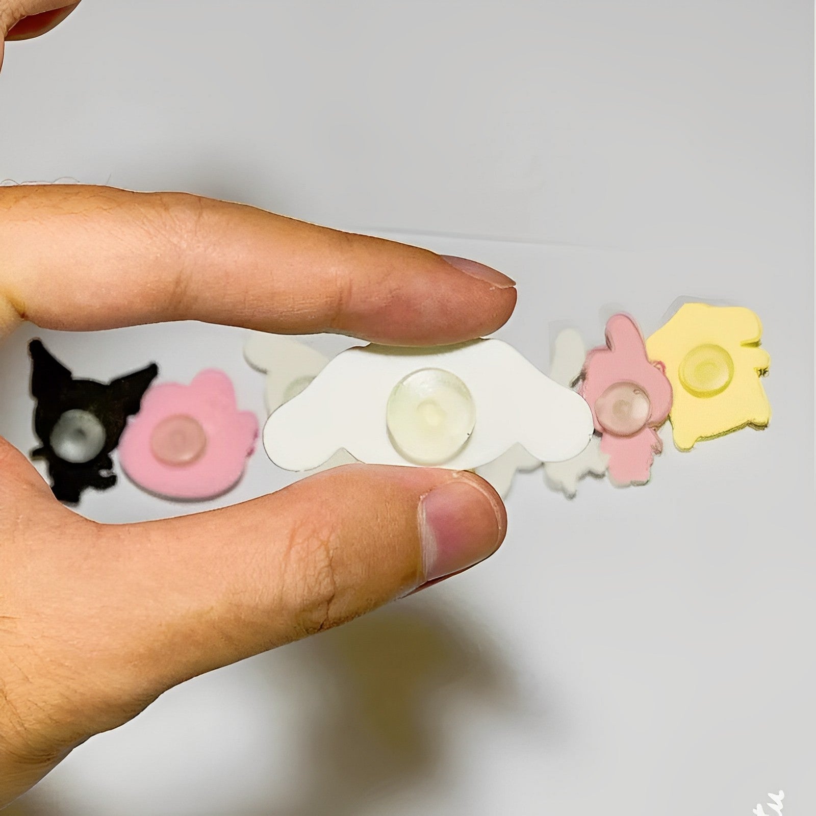 Anykidz Jibbitz Pink Bow Tie Rabbit 2pcs Shoe Charm Accessories Jeans Clogs Pendants Designer Ornament for Crocs-Shoe Accessories-PEROZ Accessories