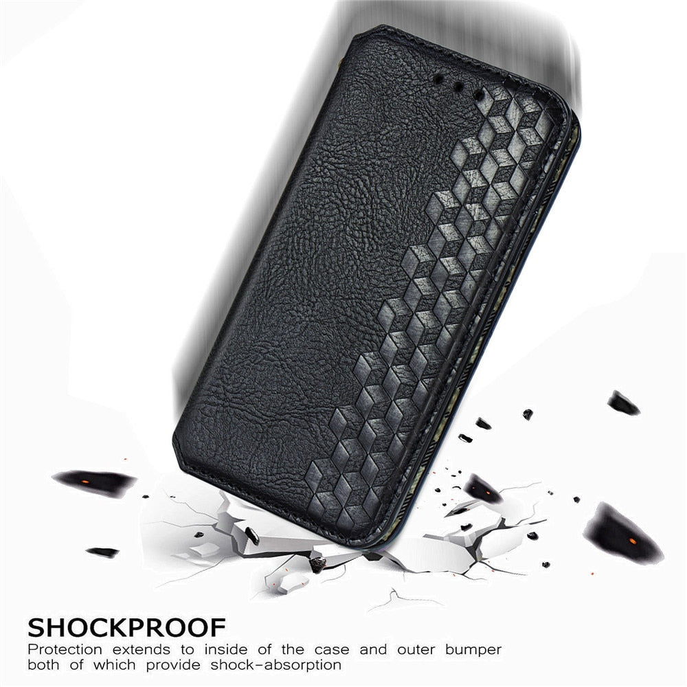 Anymob IPhone Silver Fashion Flip Phone Leather Cases Wallet Book Style Cover-Mobile Phone Cases-PEROZ Accessories