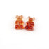 Anykidz 10pcs Red Orange Glitter Bear Shoe Charm Accessories Jeans Clogs Pendants Designer Ornament Jibbitz for Crocs-Shoe Charms-PEROZ Accessories