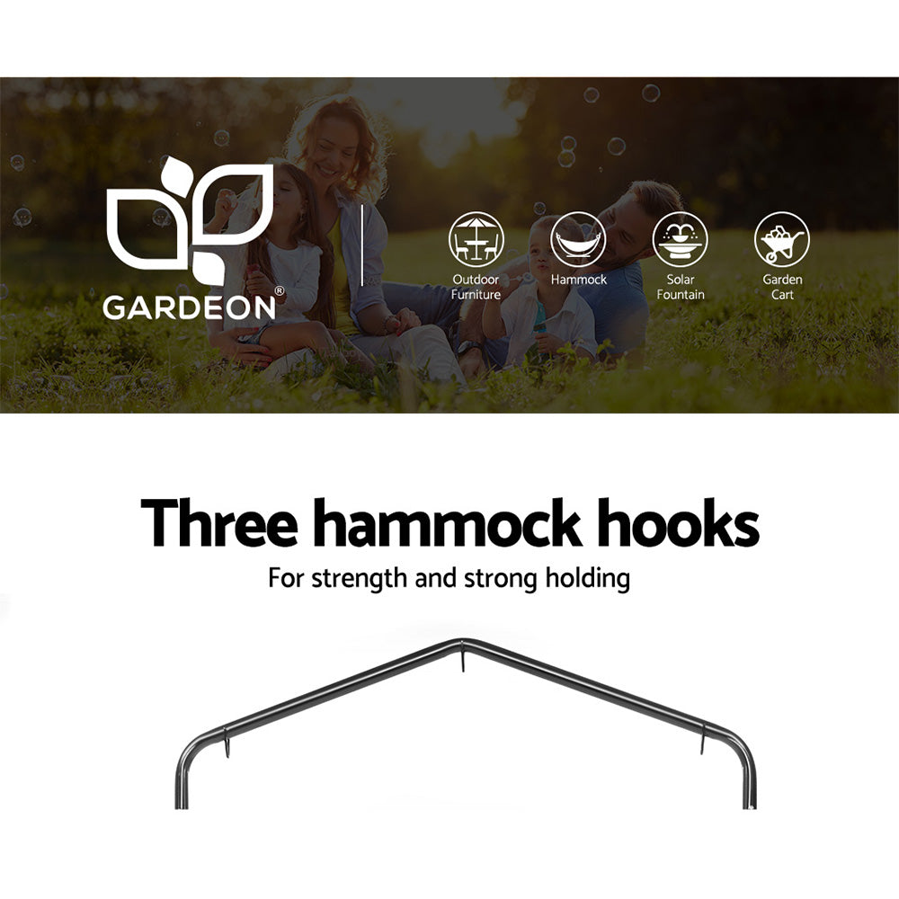 Gardeon Outdoor Hammock Chair with Stand Swing Hanging Hammock Garden Cream-Hammock-PEROZ Accessories