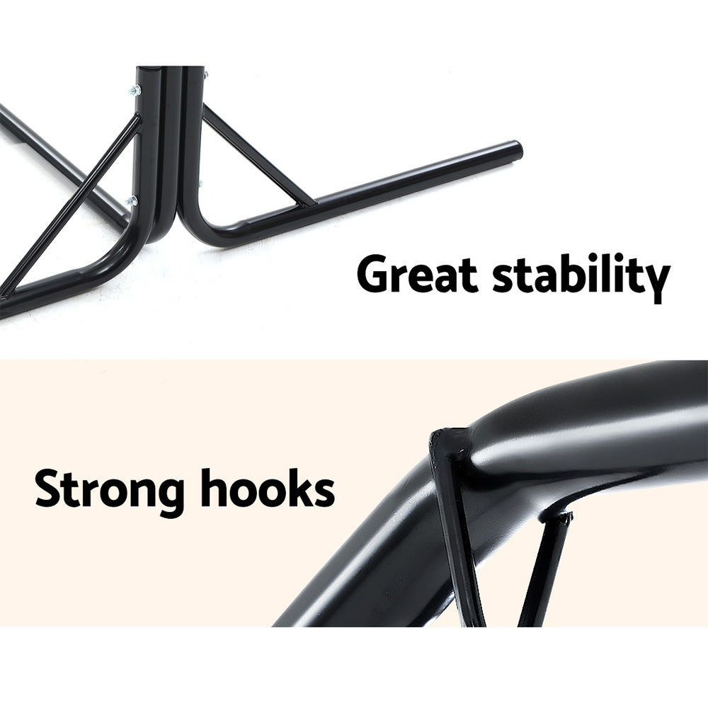 Gardeon Outdoor Hammock Chair with Stand Swing Hanging Hammock Garden Cream-Hammock-PEROZ Accessories