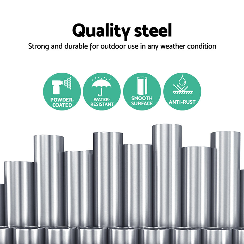 Gardeon Double Hammock Chair Stand Steel Frame 2 Person Outdoor Heavy Duty 200KG-Furniture > Outdoor-PEROZ Accessories