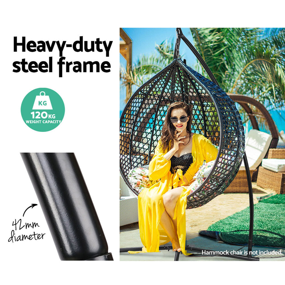 Gardeon Outdoor Hammock A Shape Steel Frame-Home & Garden > Hammocks-PEROZ Accessories