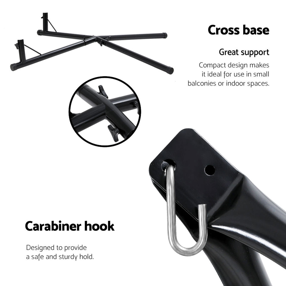 Gardeon Outdoor Hammock A Shape Steel Frame-Home & Garden > Hammocks-PEROZ Accessories