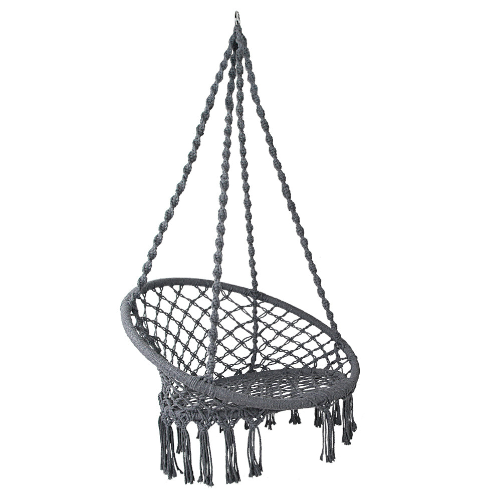 Gardeon Hammock Swing Chair - Grey-Hammock-PEROZ Accessories