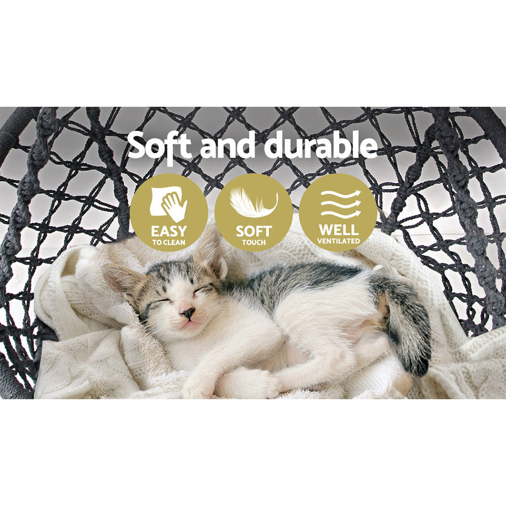 Gardeon Hammock Swing Chair - Grey-Hammock-PEROZ Accessories