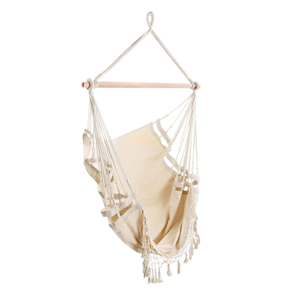Gardeon Hammock Swing Chair - Cream-Hammock-PEROZ Accessories