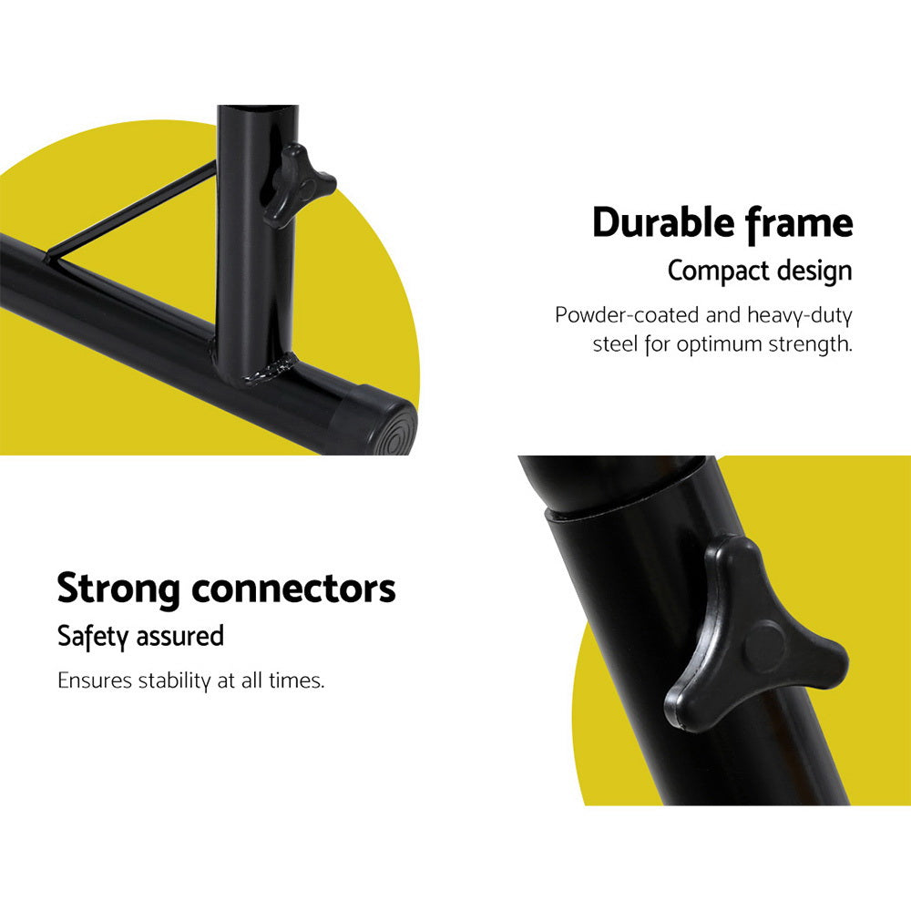 Gardeon Outdoor Hammock Chair with Steel Stand Tassel Hanging Rope Hammock Cream-Hammock-PEROZ Accessories