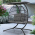 Gardeon Outdoor Furniture Lounge Hanging Swing Chair Egg Hammock Stand Rattan Wicker Grey-Furniture > Outdoor-PEROZ Accessories