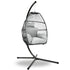 Gardeon Outdoor Furniture Egg Hammock Hanging Swing Chair Stand Pod Wicker Grey-Furniture > Outdoor-PEROZ Accessories