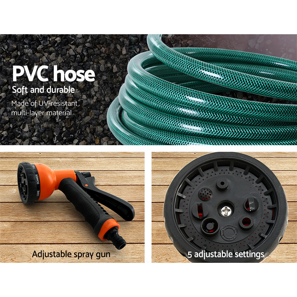 Greenfingers Retractable Hose Reel 20M Garden Water Spray Gun Auto Rewind-Home & Garden > Garden Tools-PEROZ Accessories