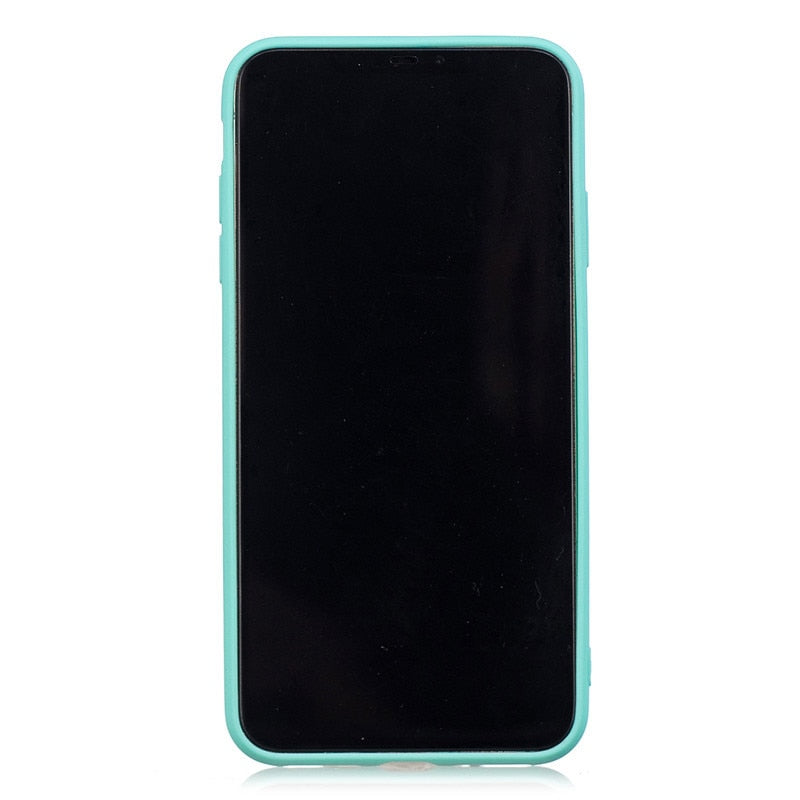 Anymob iPhone Case Red Simple Solid Color Ultra thin Soft TPU Cases Candy Color Back Cover-Mobile Phone Cases-PEROZ Accessories