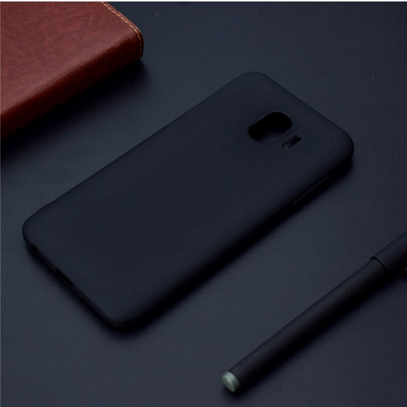 Anymob Samsung White Silicone Candy Color Case Phone Cover-Mobile Phone Cases-PEROZ Accessories