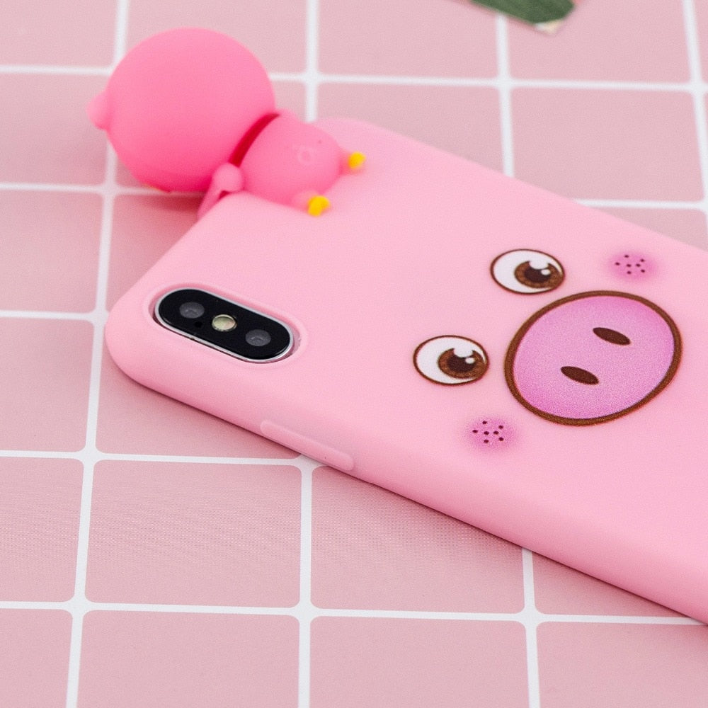 Anymob iPhone Husky 3D Toys Case Soft Silicone Cartoon Cover-Mobile Phone Cases-PEROZ Accessories