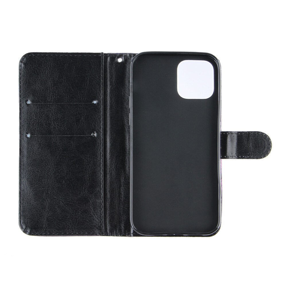 Anymob iPhone Case Multicolor Flip Painted Wallet Leather Cover-Mobile Phone Cases-PEROZ Accessories