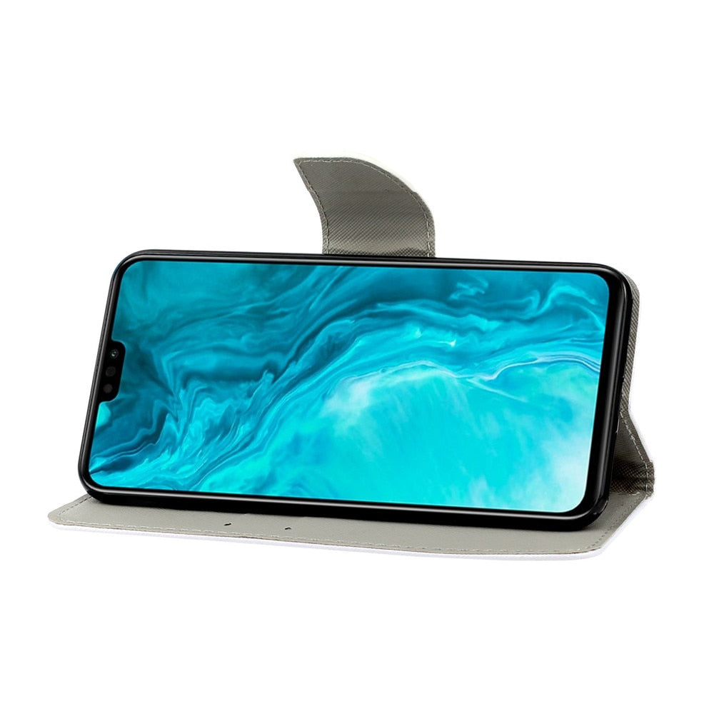 Anymob iPhone Violet Butterfly Painted Phone Case Magnetic Wallet Card slot Back Cover-Mobile Phone Cases-PEROZ Accessories