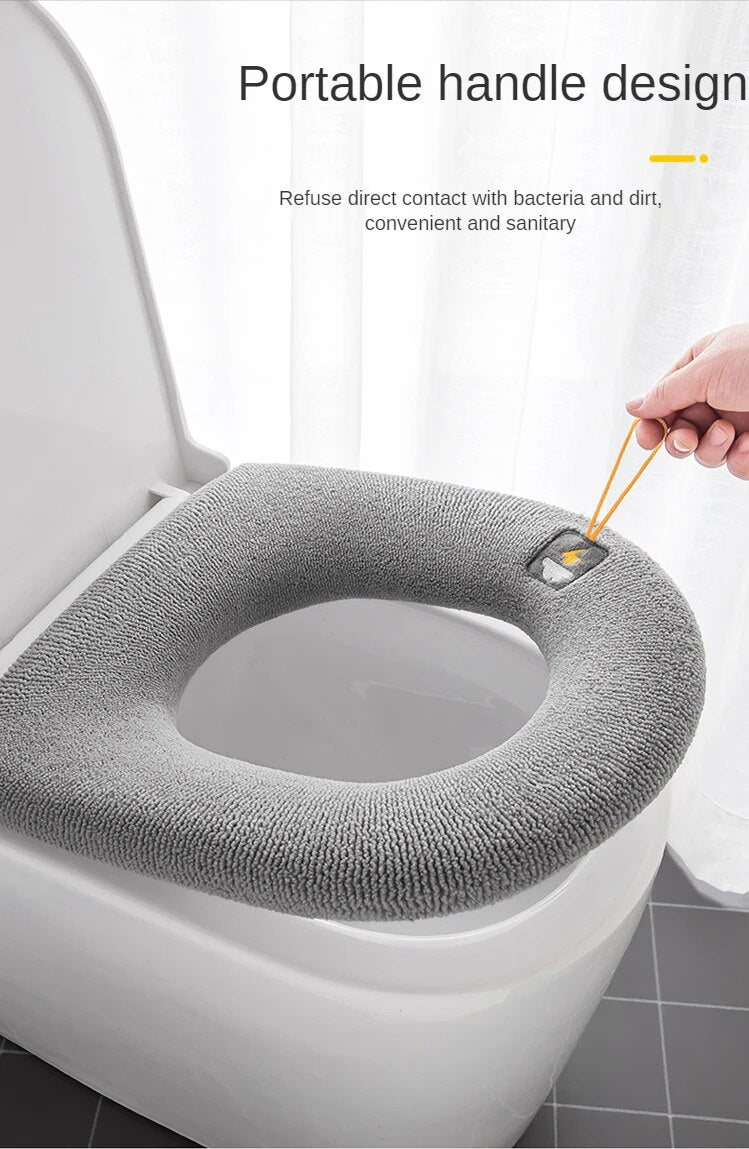 Anyhouz Toilet Seat A Blue Washable Soft Mat Pad Cushion O-shape Seat Bidet Toilet Cover Accessories-Toilet Seat Cover-PEROZ Accessories