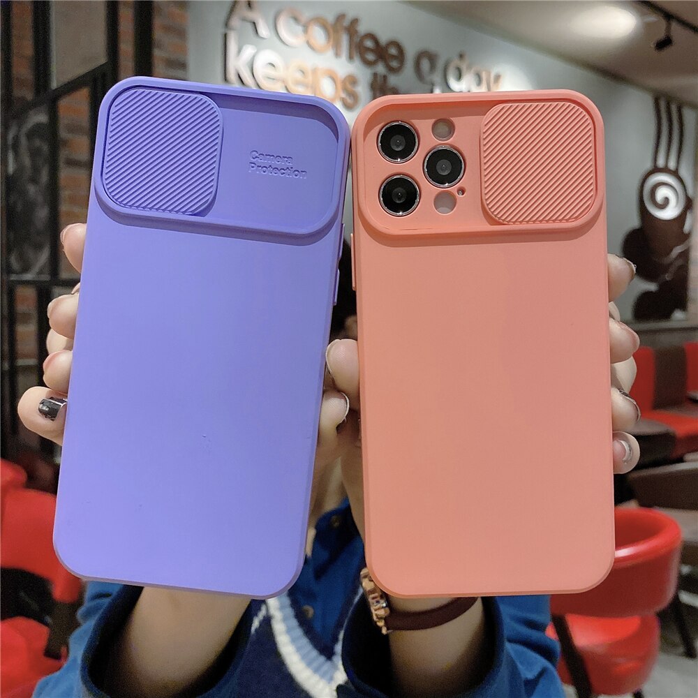 Anymob iPhone Case Black Camera Lens Protection Color Candy Soft Back Cover-Mobile Phone Cases-PEROZ Accessories