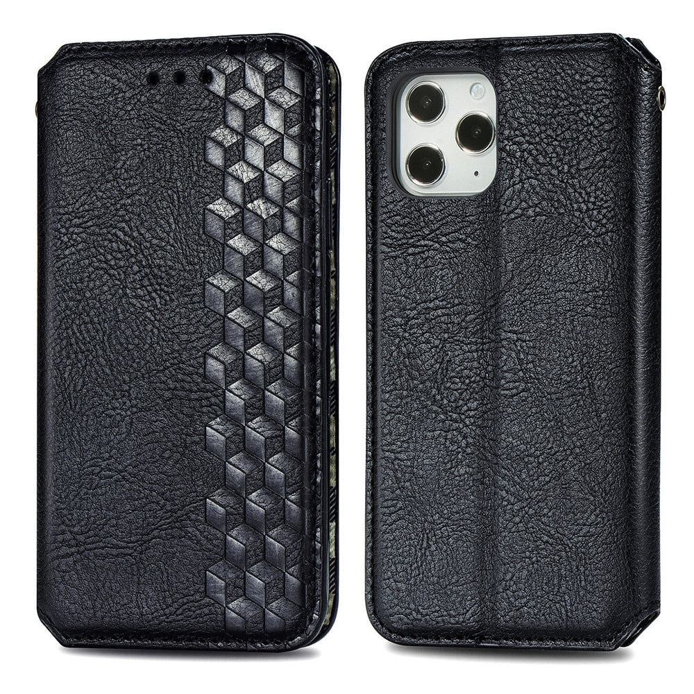 Anymob IPhone Silver Fashion Flip Phone Leather Cases Wallet Book Style Cover-Mobile Phone Cases-PEROZ Accessories