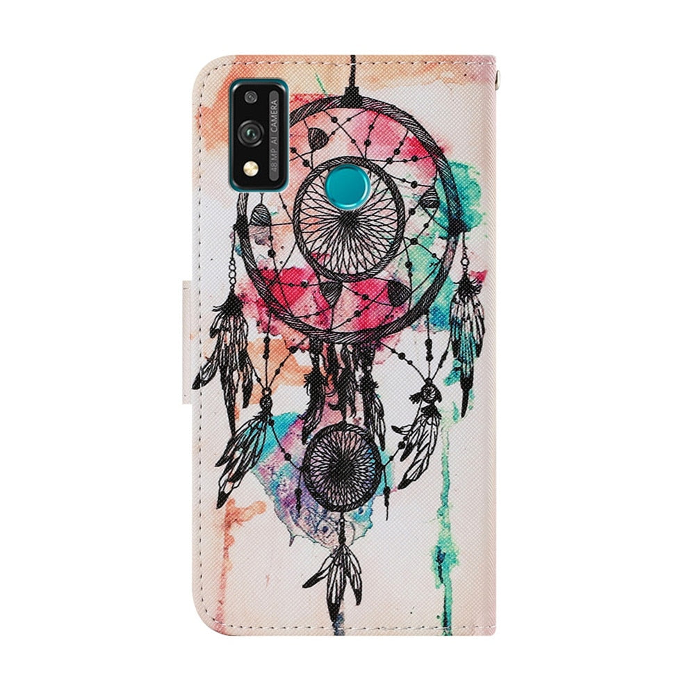 Anymob iPhone Violet Butterfly Painted Phone Case Magnetic Wallet Card slot Back Cover-Mobile Phone Cases-PEROZ Accessories