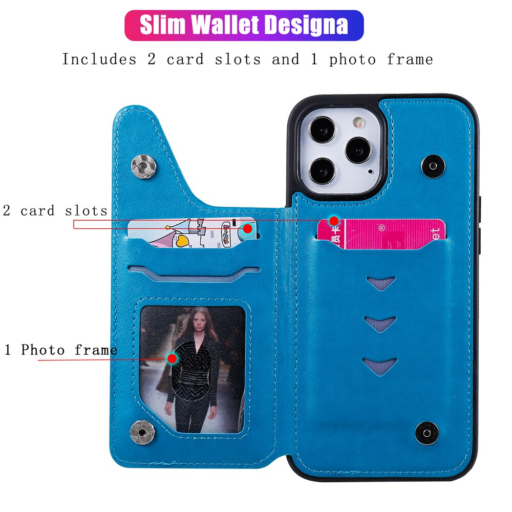 Anymob iPhone Case Blue 3D Tree Cat Leather Flip Wallet Cover-Mobile Phone Cases-PEROZ Accessories